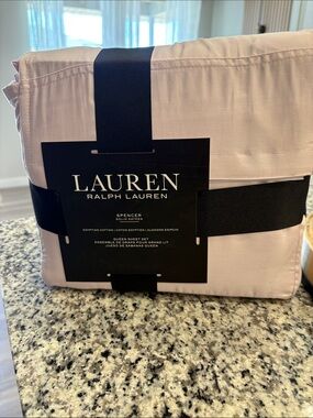 Lauren Ralph Lauren Satin Shopper Bag in Light Pink Trim